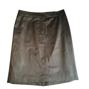 Dana Buchman Black Cotton Skirt Straight - Size 4